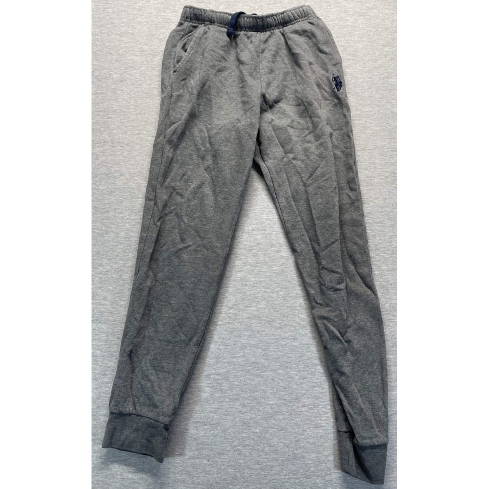 U.S. Polo Assn. Jogger Pants Boys XL (14-16) Heather Gray Tapered Leg Drawstring